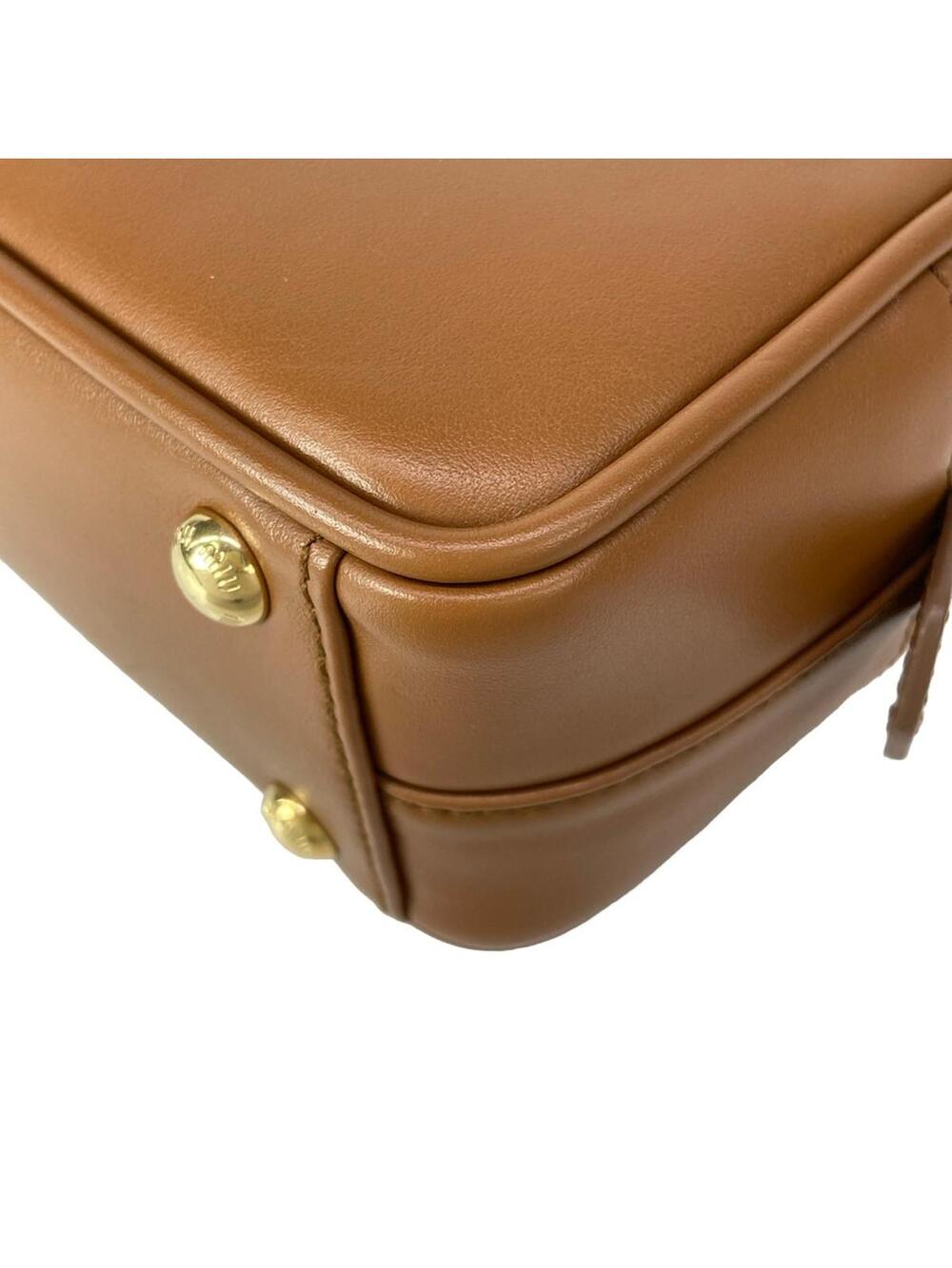 Miumiu Arkady Brown Leather Handbag #301808M21B - Picture 8 of 15